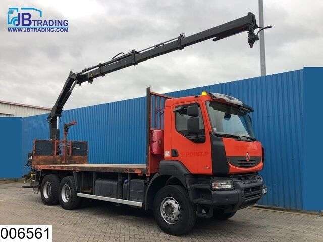 RENAULT Kerax 370 Dxi 6x4, Manual, Hiab crane, Remote, Steel suspension open laadbak vrachtwagen - Photo 1