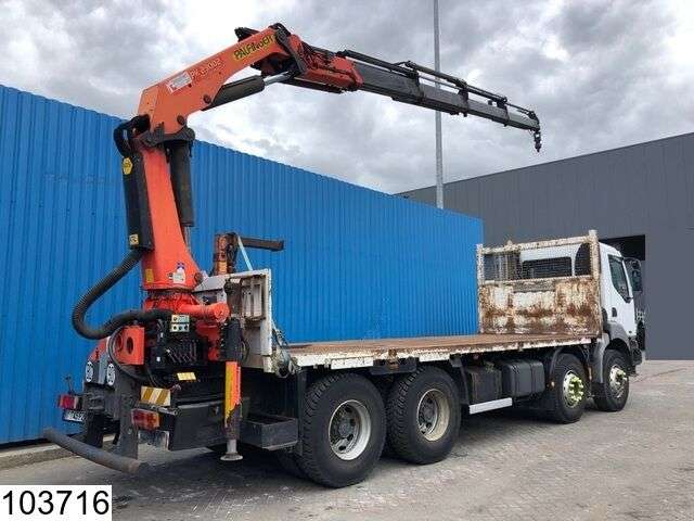 RENAULT Kerax 370 8x4, Palfinger crane, Manual, Steel suspension, Remote open laadbak vrachtwagen - Photo 2