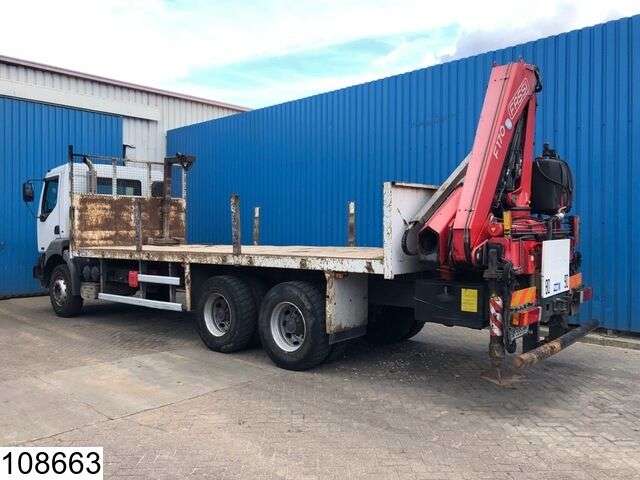 RENAULT Kerax 370 6x4, Fassi Crane, Manual, Steel suspension, Airco, Rem open laadbak vrachtwagen - Photo 4