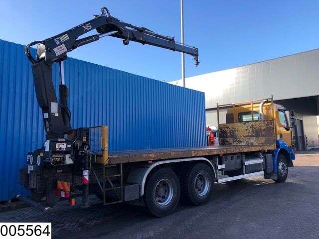 RENAULT Kerax 370 Dxi 6x4, Hiab crane, Steel suspension, Manual, Retarde open laadbak vrachtwagen - Photo 4
